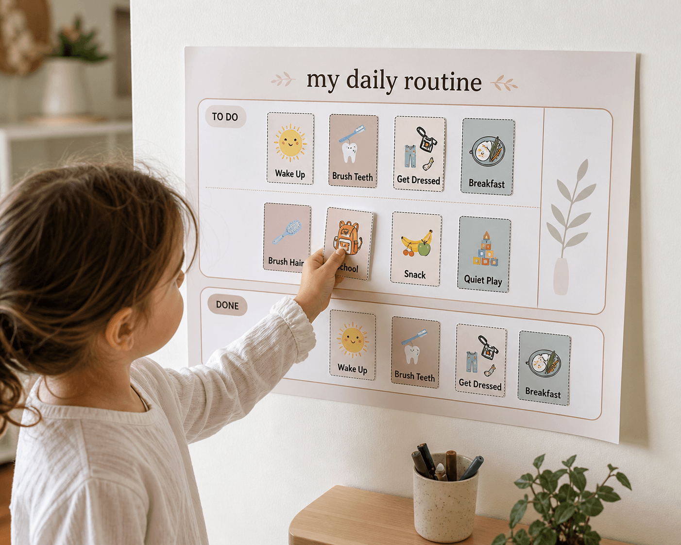 Maison Rue free daily routine chart for kids