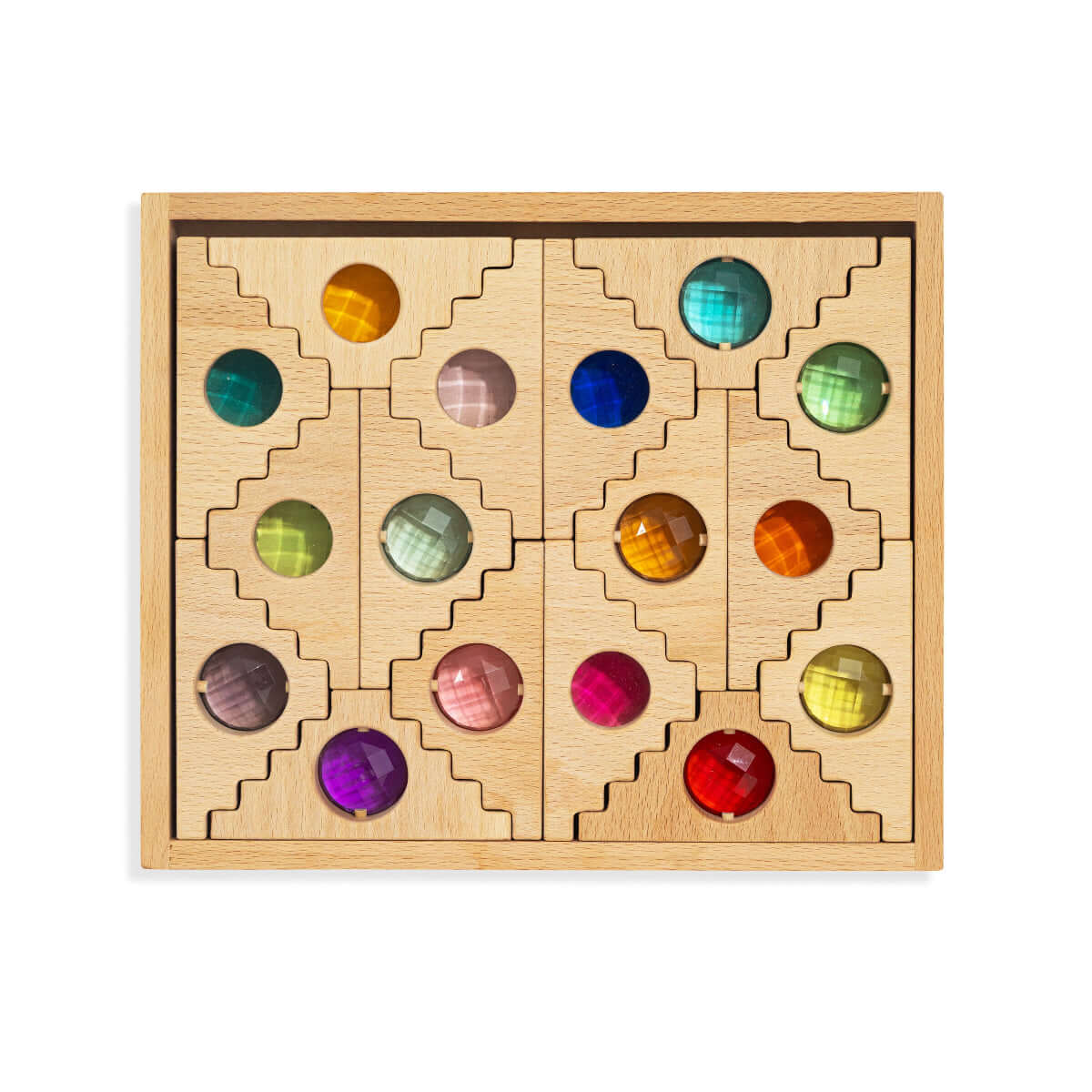 Kaia Blocks by Maison Rue – Scandinavian wooden toy set with gem accents