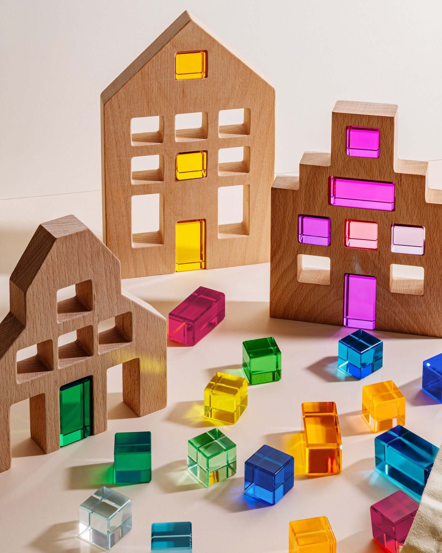 Riley open-ended blocks, montessori toys, wooden blocks, acrylic blocks, rainbow blocks, kids toys