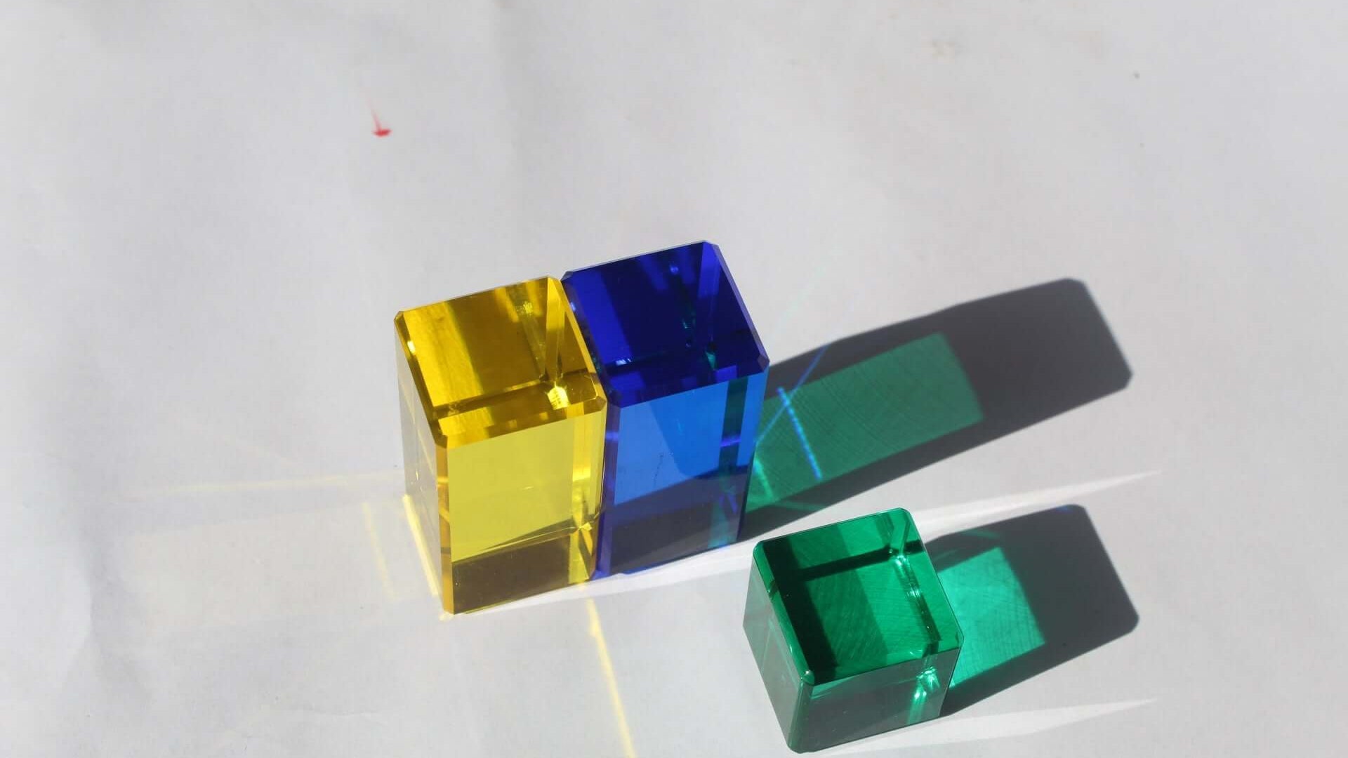 Creating Colorful Shadows with Lucite Cubes