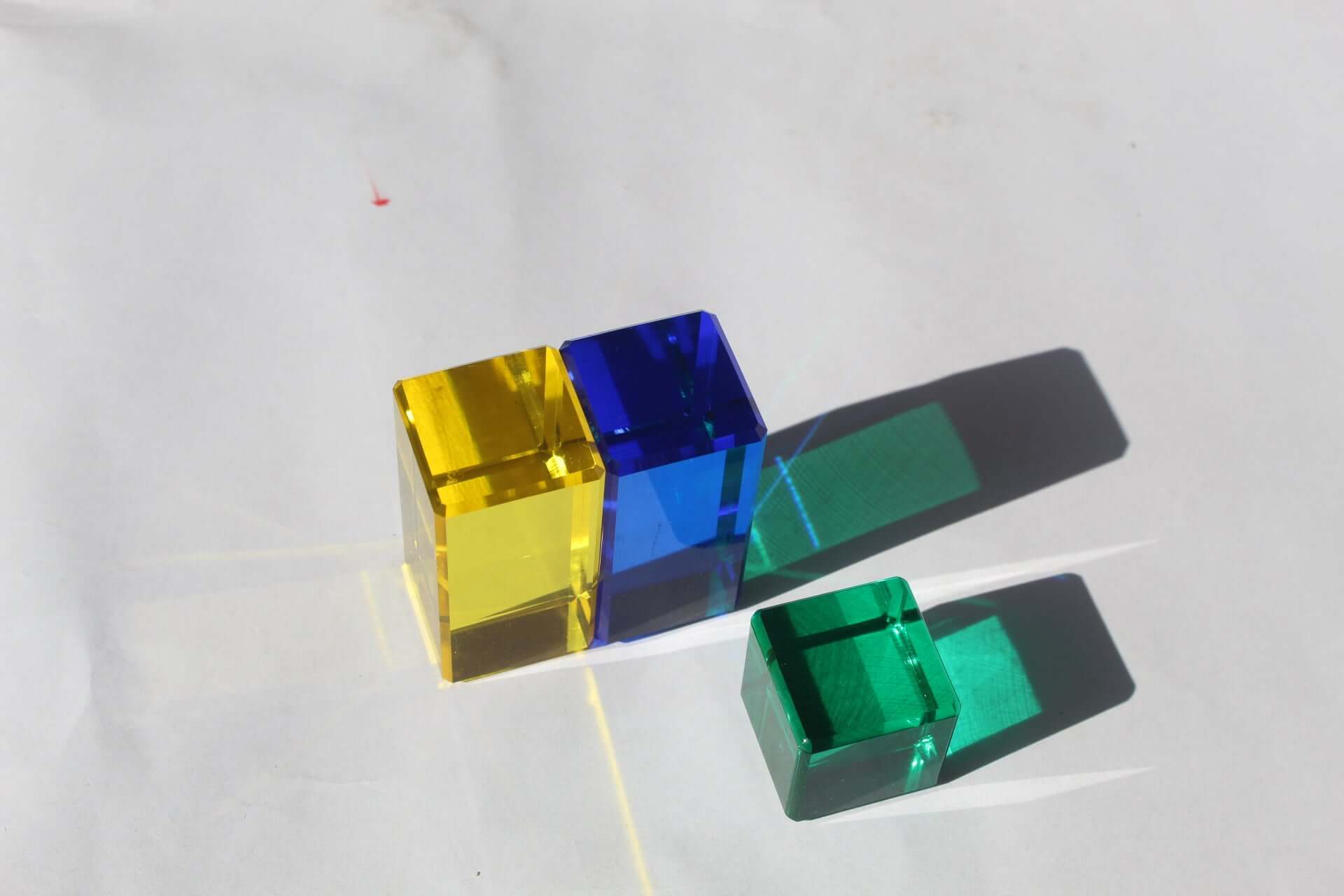 Creating Colorful Shadows with Lucite Cubes