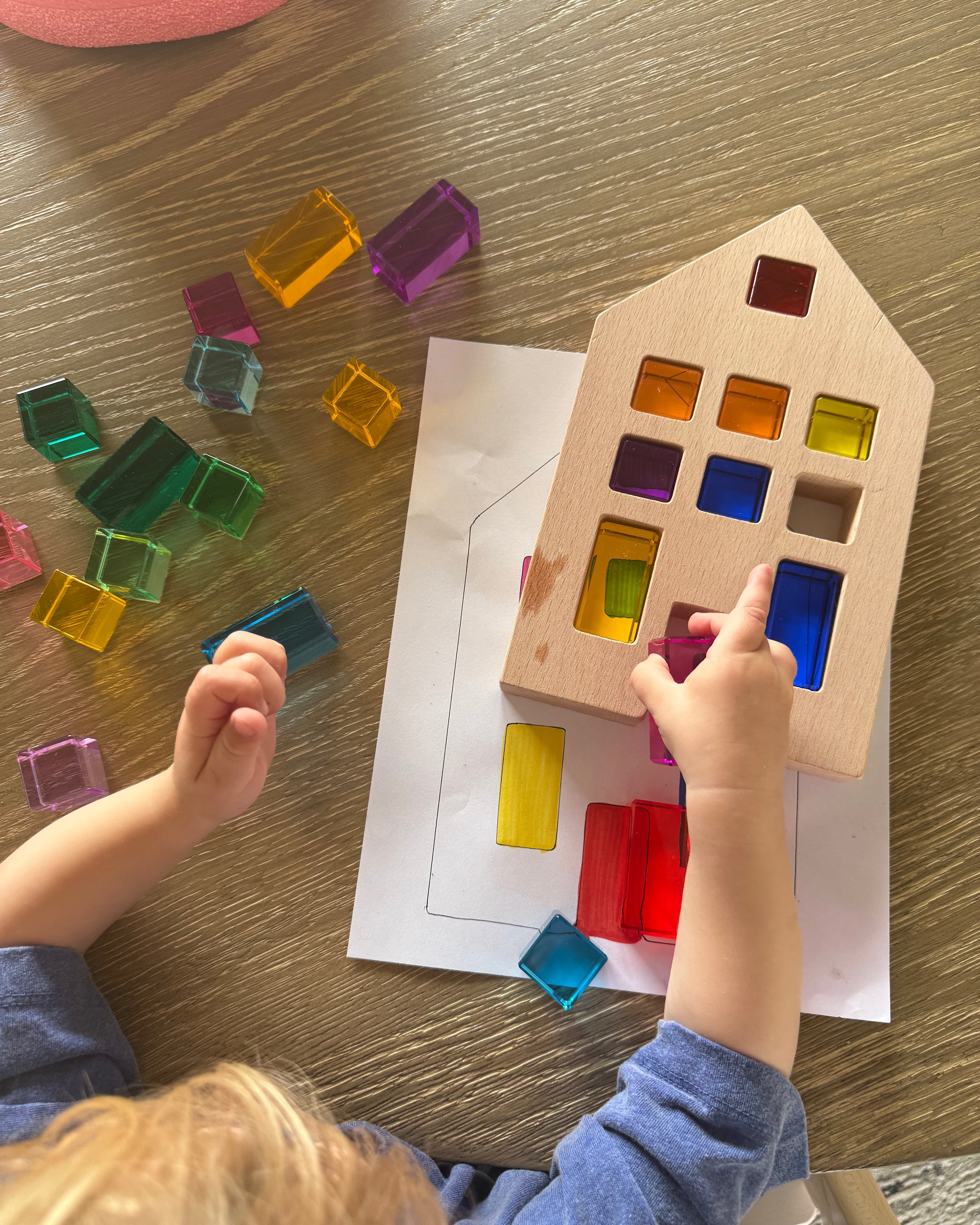 Shape & Color Matching Puzzle Activity with Riley Blocks (Spatial Learning Play)