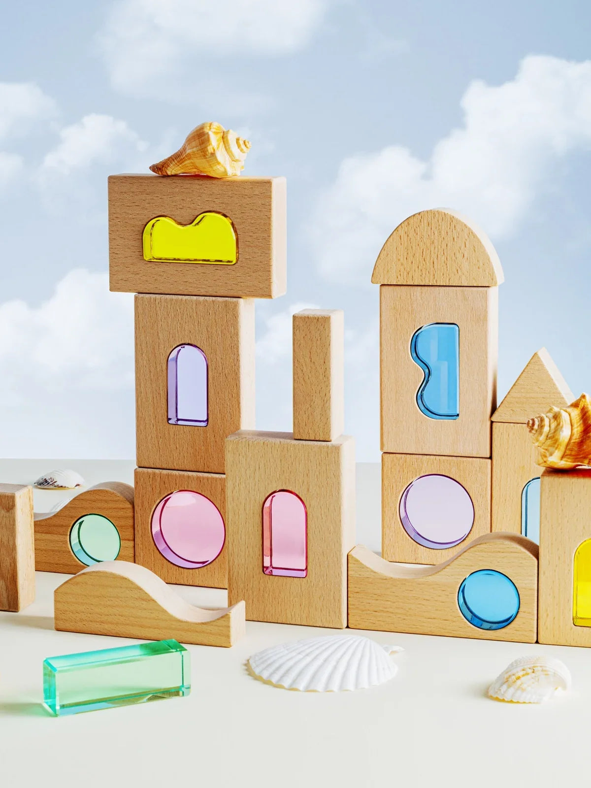 Maison Rue Laguna coastal blocks with translucent coloured windows