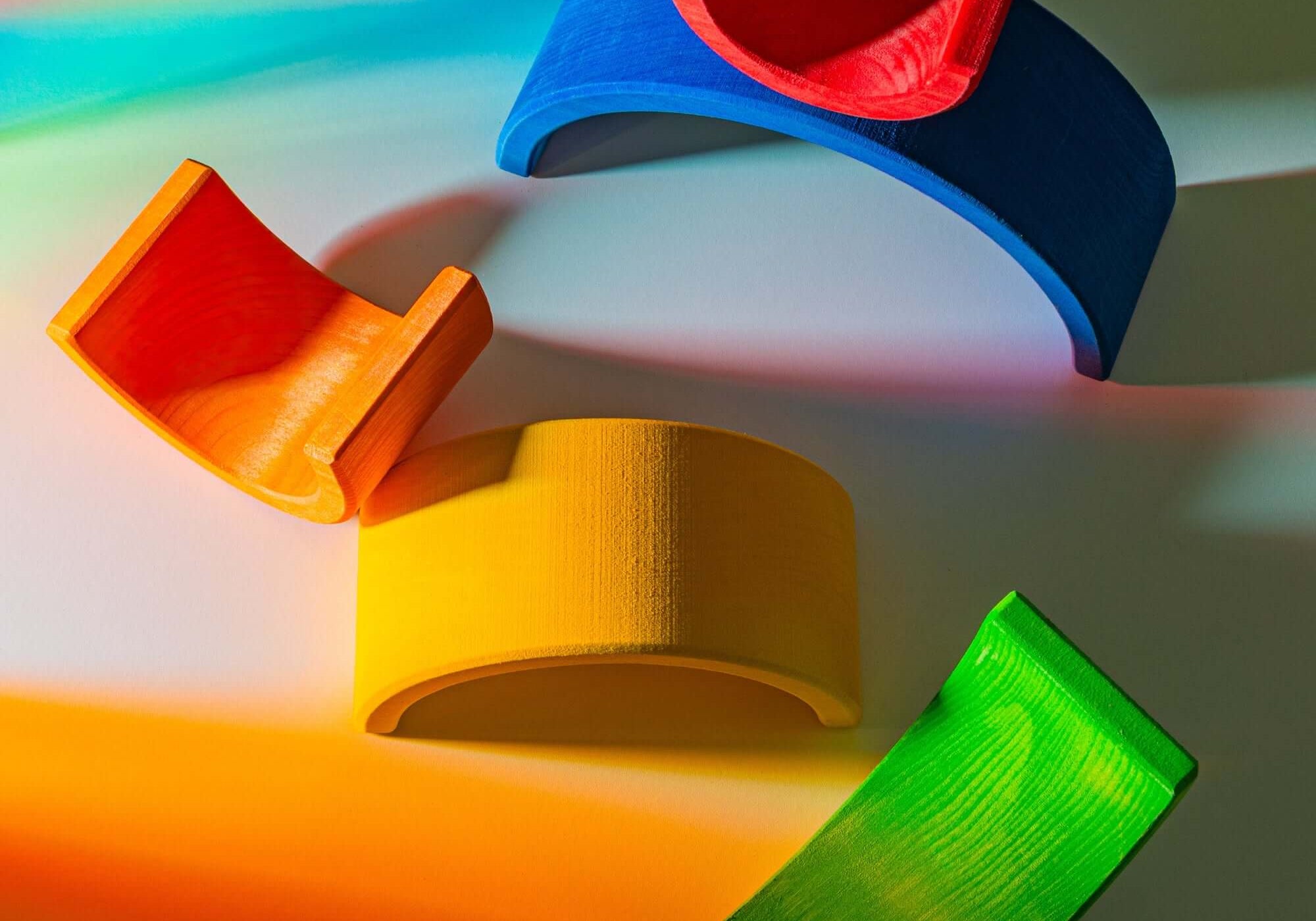 rainbow stacking toys that are perfect for toy rotation
