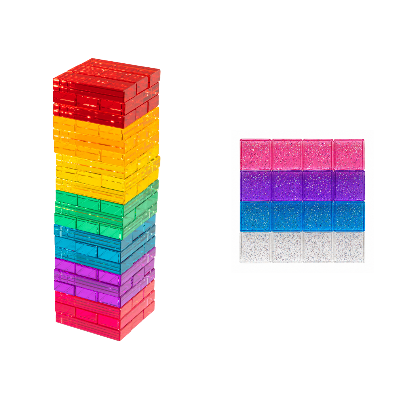 luminous play set for creative kids featuring colorful Illume Tower stacking blocks for creative kids.