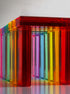 Illume Tower acrylic stacking blocks displaying vibrant colors and translucent shapes, designed for creative building and play.