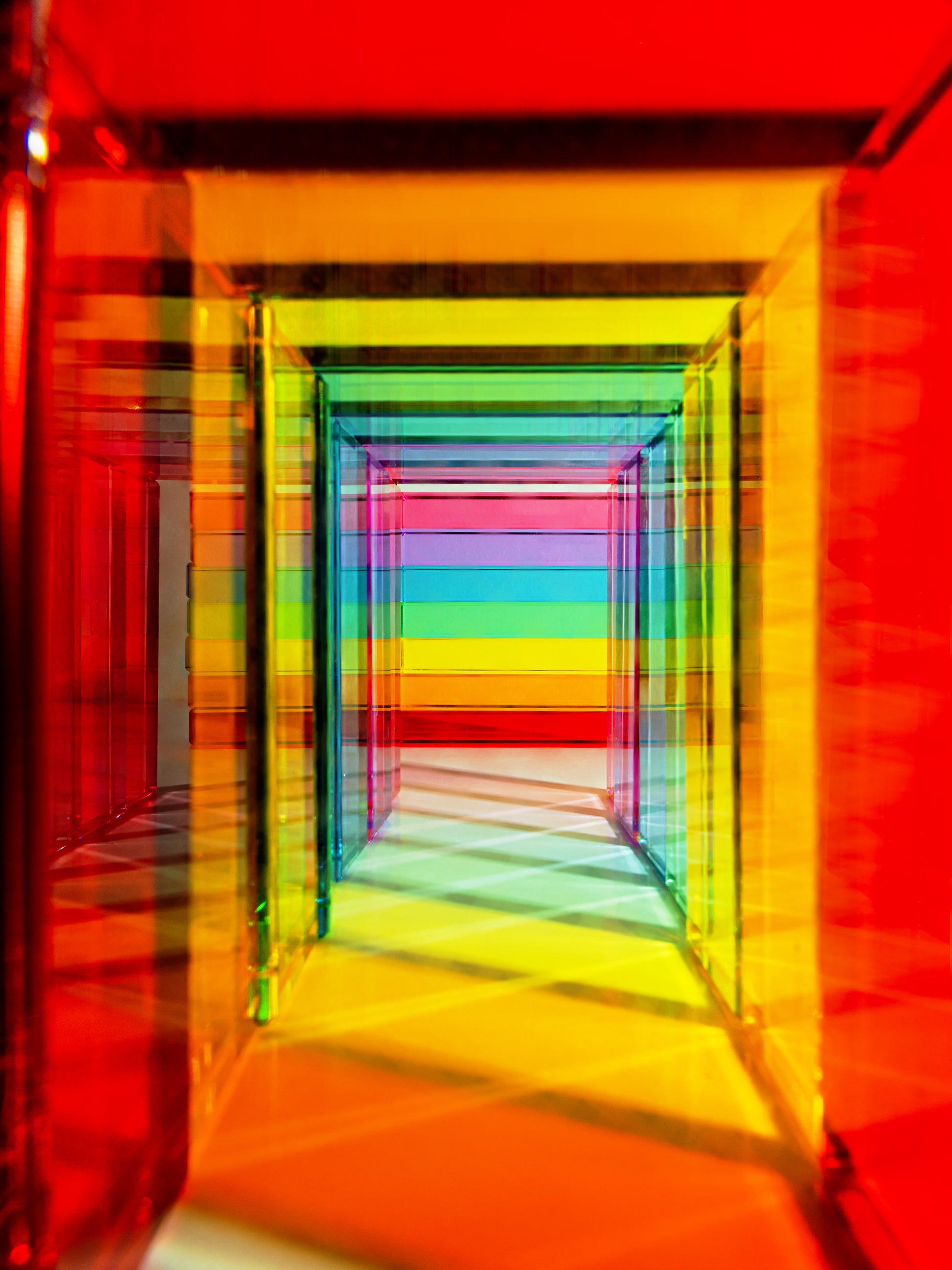 luminous play set for creative kids featuring colorful transparent blocks creating a vibrant light display