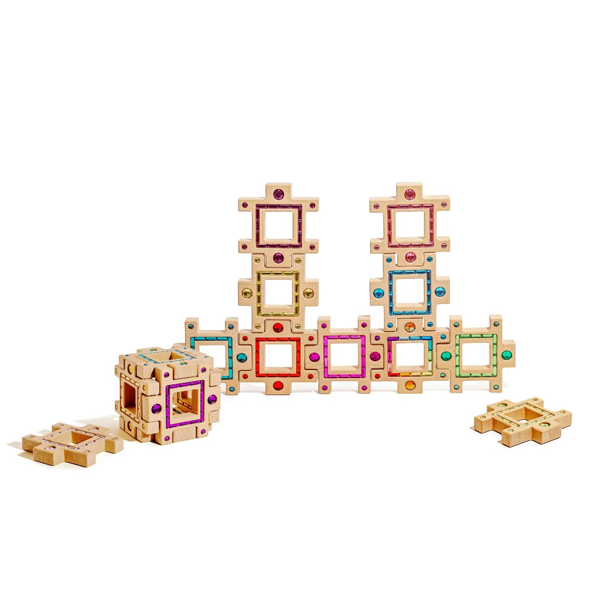 Wooden gem blocks