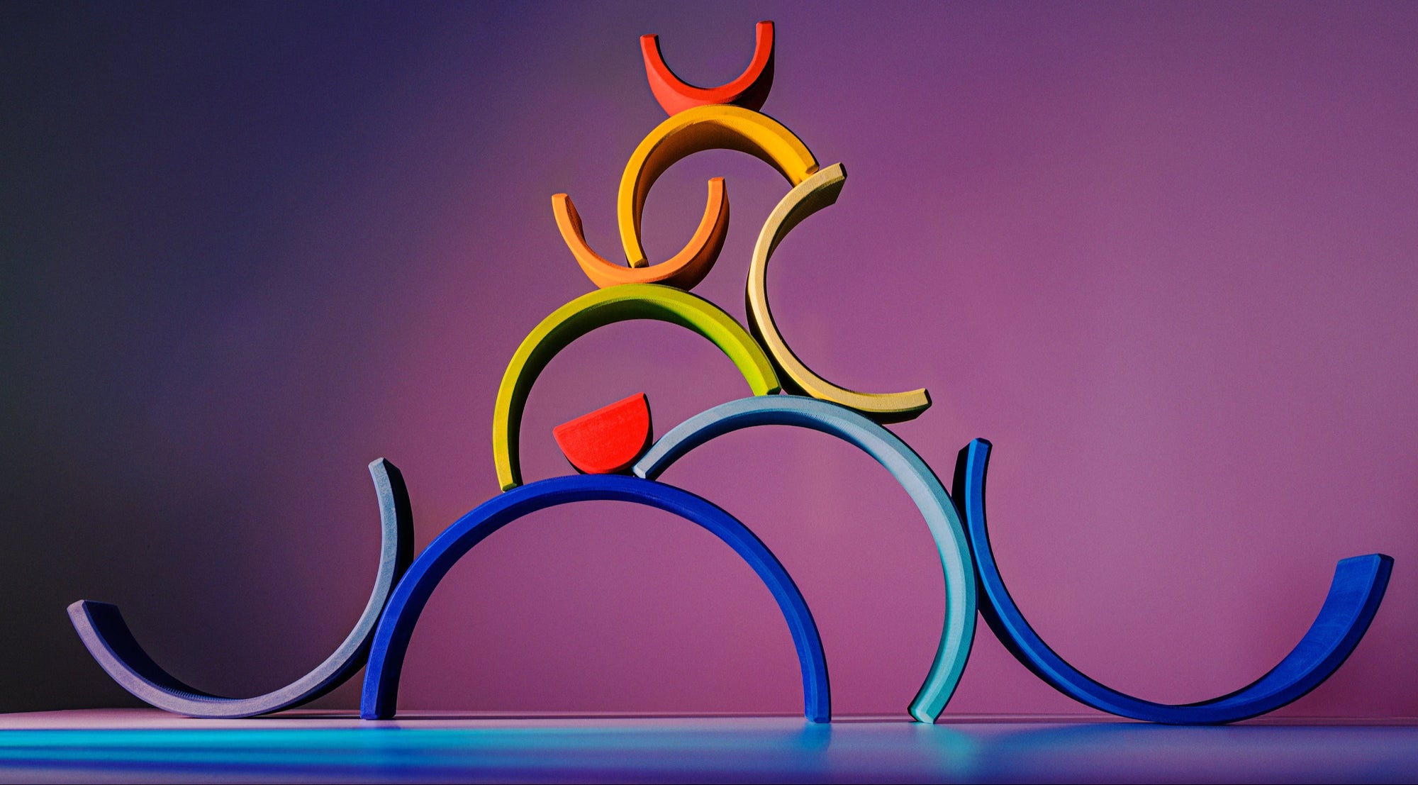 Wooden Rainbow Stacker