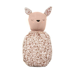 Pocket Pals organic cotton squirrel lovey comforter with fern contrast pocket pouch, soft baby comfort toy gift