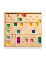 barca architectural wooden blocks with lucite gems