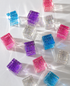 Colorful sparkling blocks from the luminous play set for creative kids, showcasing light and color.