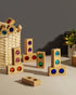 Eco-friendly wooden stacking blocks for open-ended play