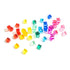 Colorful transparent cubes on a white background