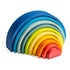 Large Wooden Rainbow stacking toy with 12 colorful arches for open-ended play and display.