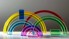 kids acrylic rainbow stacker toy