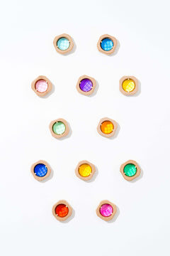 Acrylic rainbow and wooden building blocks 