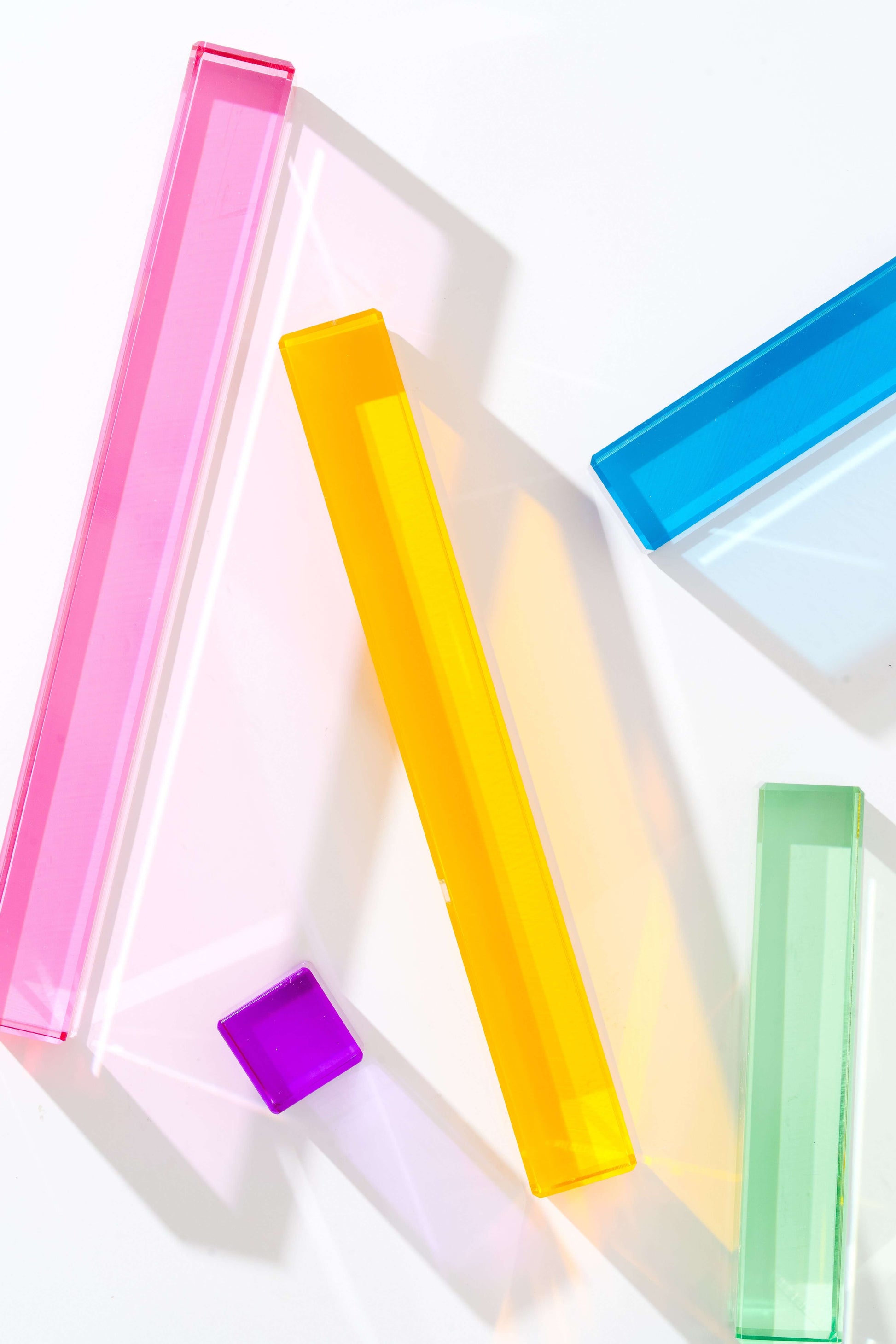 Millie Blocks translucent colorful building blocks for play-based learning, creativity, problem-solving and fine motor skills