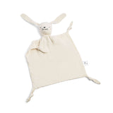 Cute Pocket Pals organic cotton bunny comforter for kids' adventures.