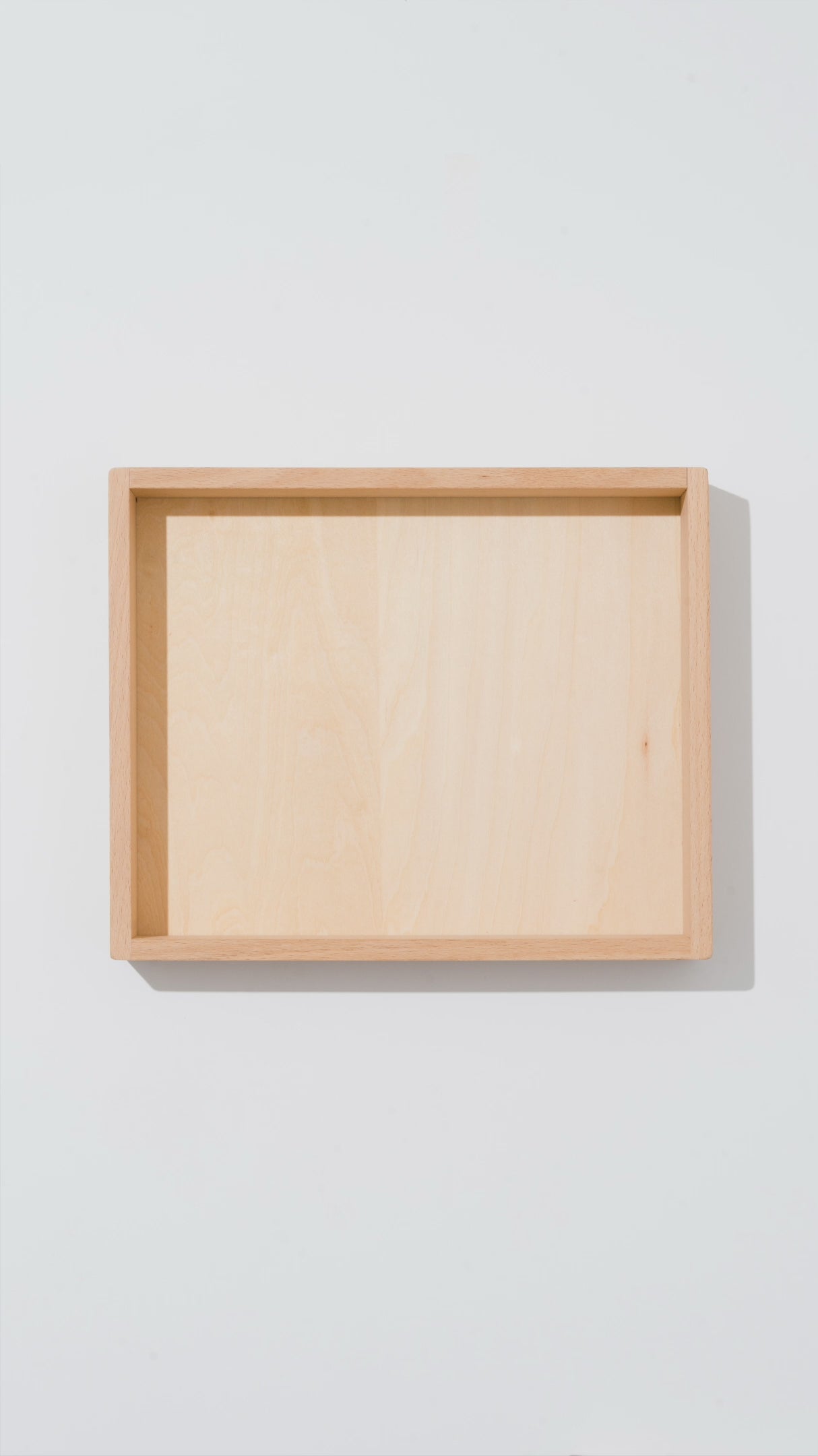 Acrylic rainbow and wooden blocks on white background