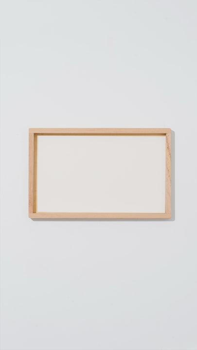 Animation of Acrylic rainbow and wooden cubes lining up in a storage box