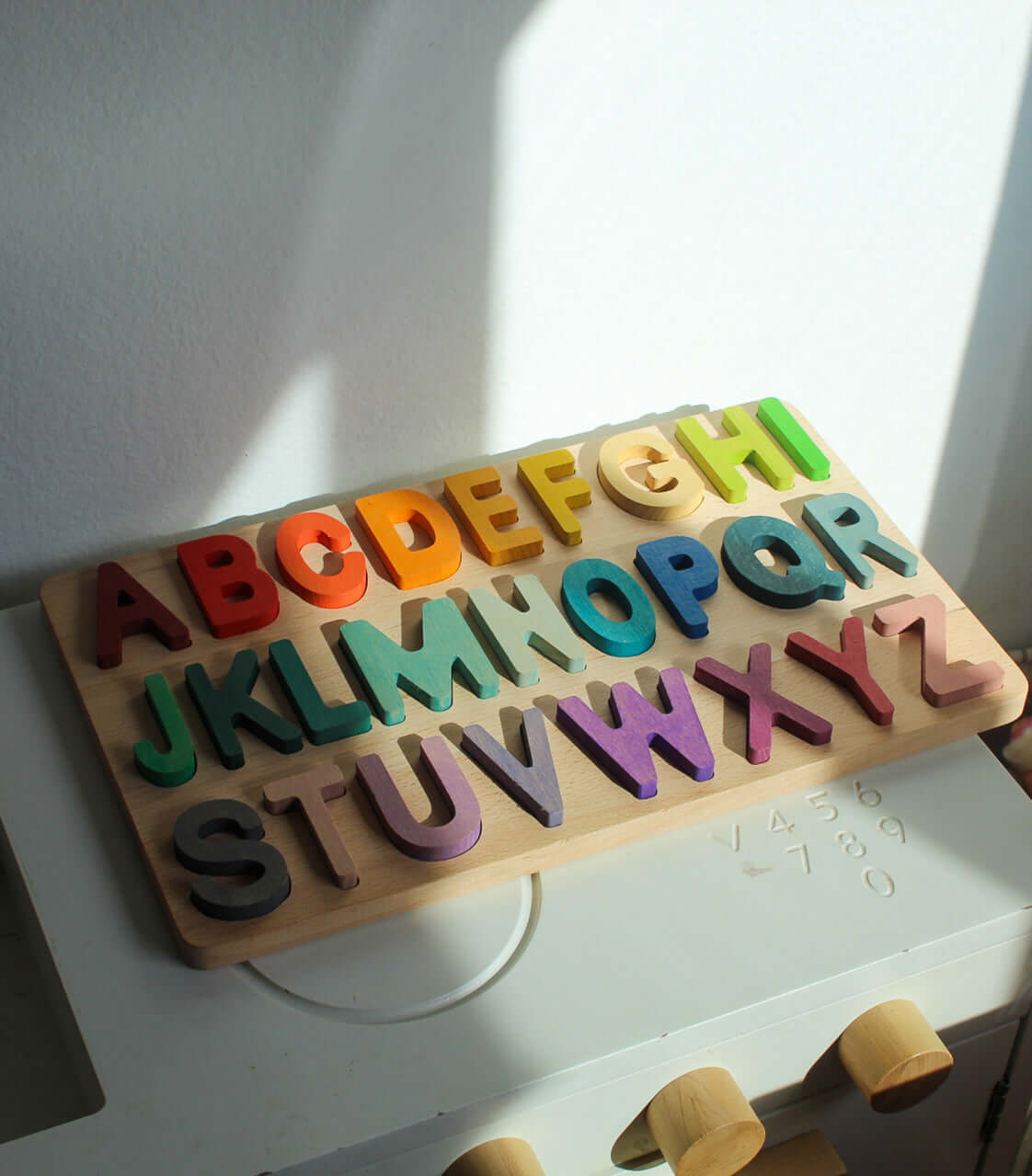 Alphabet Puzzle rainbow wooden blocks montessori toys open-ended toys 