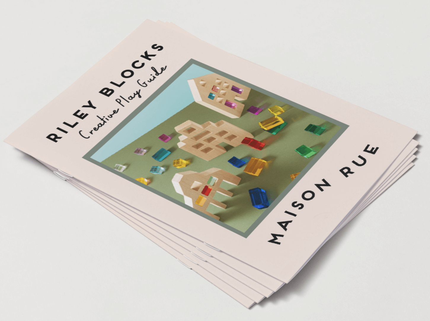 Alt Tag: Riley Blocks Digital Play Guide cover featuring creative play activities with colorful building blocks