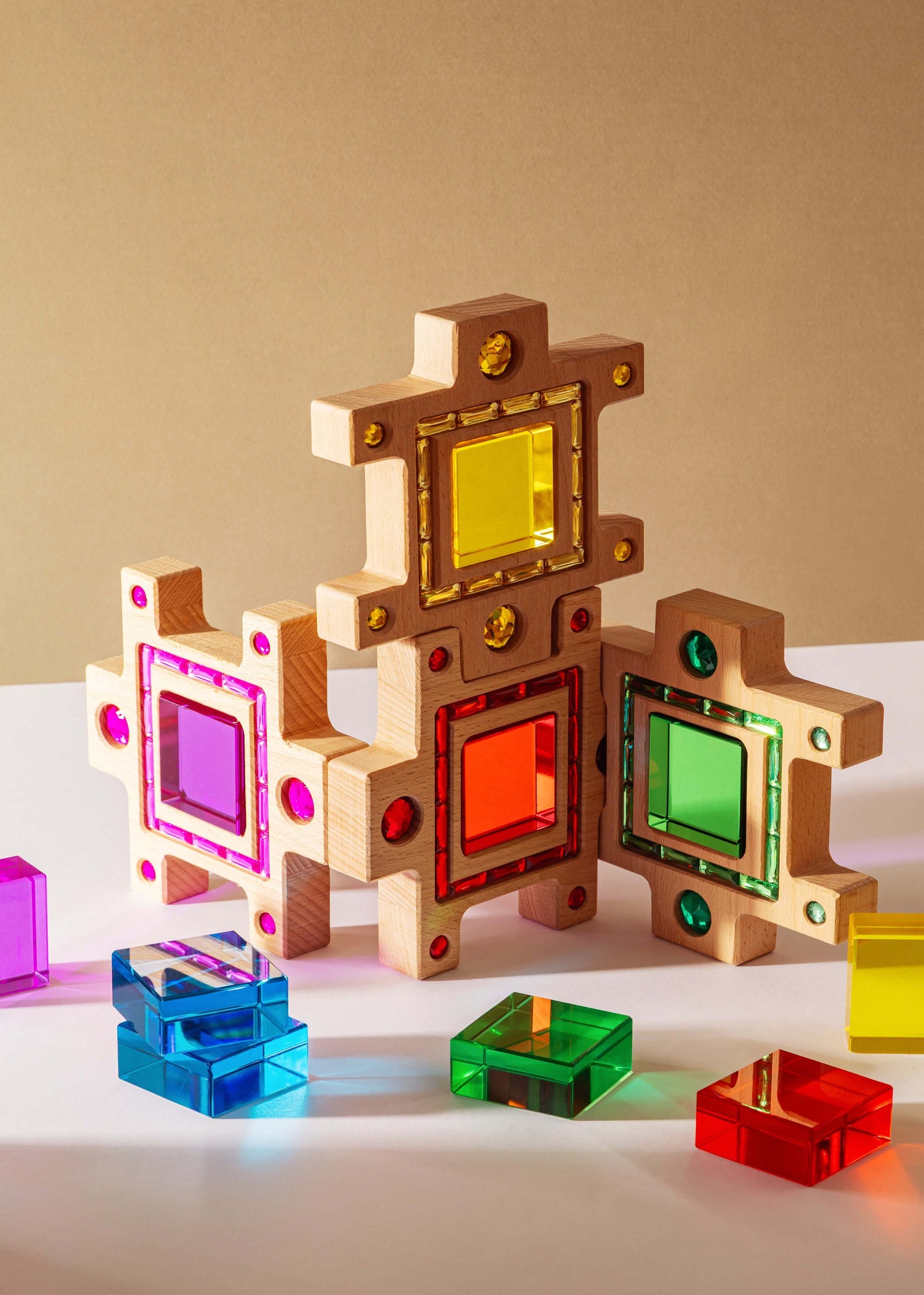 Theo Blocks made from acrylic for creative play and exploration