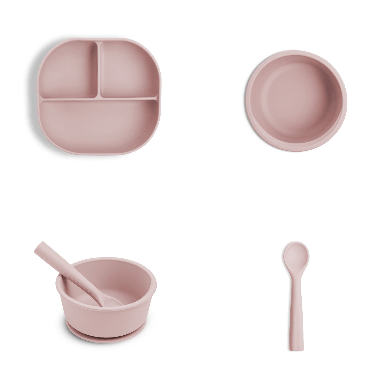 Maison Rue Baby Mealtime Willa 3 piece Set in Rose Color 