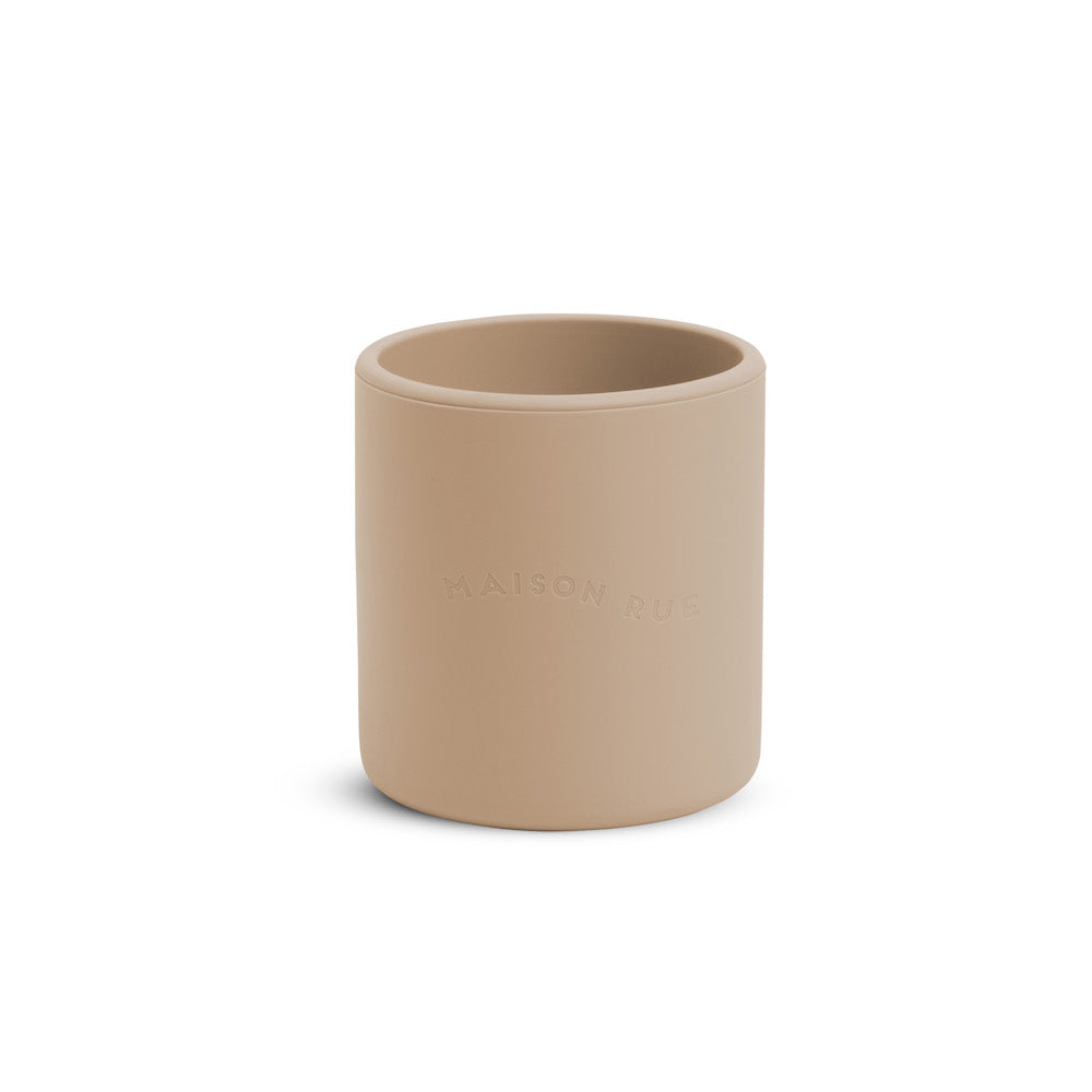 Bella Open Cup Latte Color Side View 100% Silicone