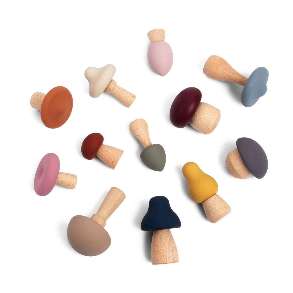 Maison Rue sorting shrooms montessori toy set in multicolor made of silicone and wood