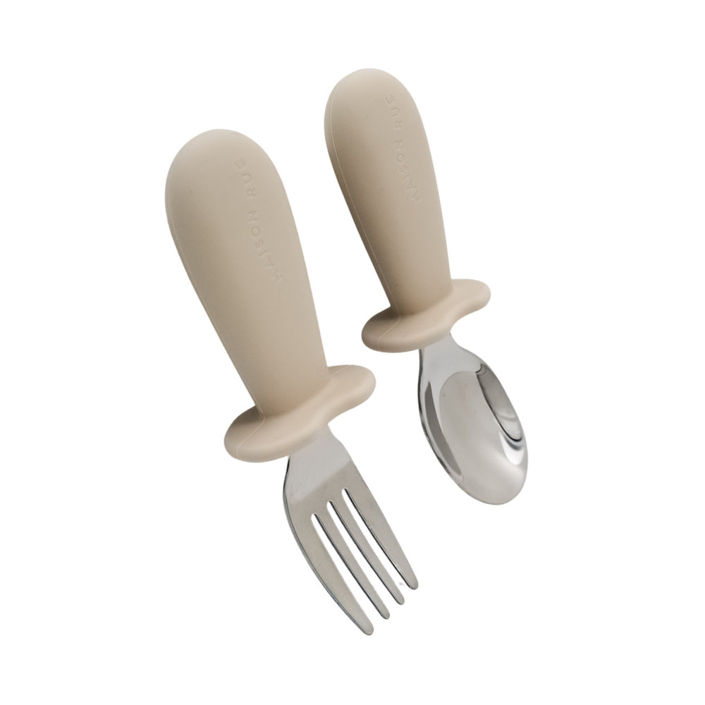 Otis Utensils Oat Color Front View