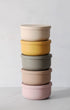 Stack of 5 Stevie Silicone Bowls in Oat, Honey, Olive, Latte & Rose
